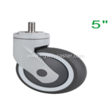 5 Inch Threaded Steam Swivel TPR PP Material Medical Caster